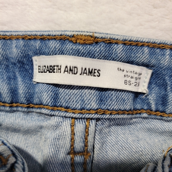 Elizabeth And James The Vintage Straight Denim Jeans 24" Inseam Size 8S 29 - Picture 8 of 14
